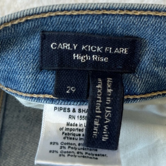 Veronica Beard Carly Kick Flare Jeans Bright Lakeshore Size 29 High Rise - Picture 9 of 15